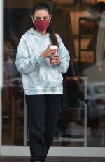 MILA KUNIS Out for Coffee at Starbucks in Beverly Hills 11/29/2022