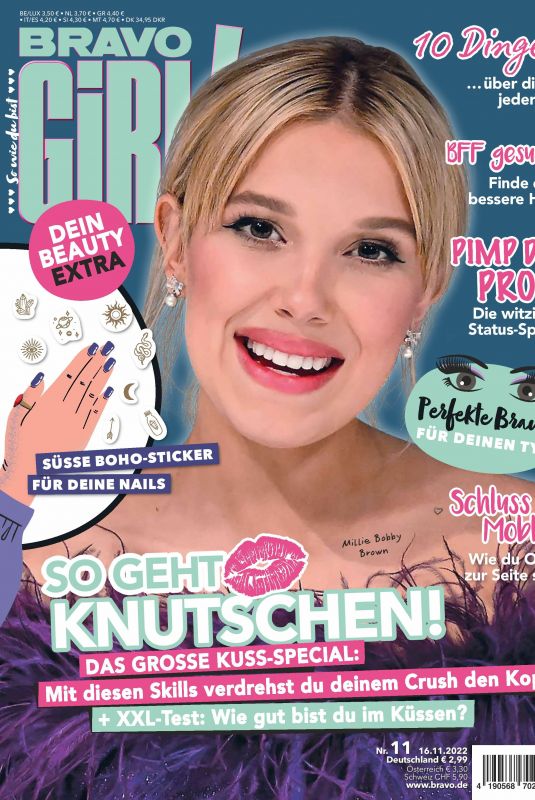 MILLIE BOBBY BROWN on the Cover of Bravo Girl!, Germany November 2022
