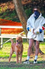 OLIVIA JADE GIANNULLI and Jacob Elordi Out with Their Dogs at a Park in Los Angeles 12/07/2022
