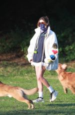 OLIVIA JADE GIANNULLI and Jacob Elordi Out with Their Dogs at a Park in Los Angeles 12/07/2022