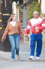 OLIVIA MACKLIN and Benjamin Levy Aguilar Out for Lunch in Los Feliz 12/24/2022
