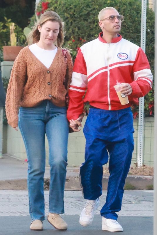 OLIVIA MACKLIN and Benjamin Levy Aguilar Out for Lunch in Los Feliz 12/24/2022