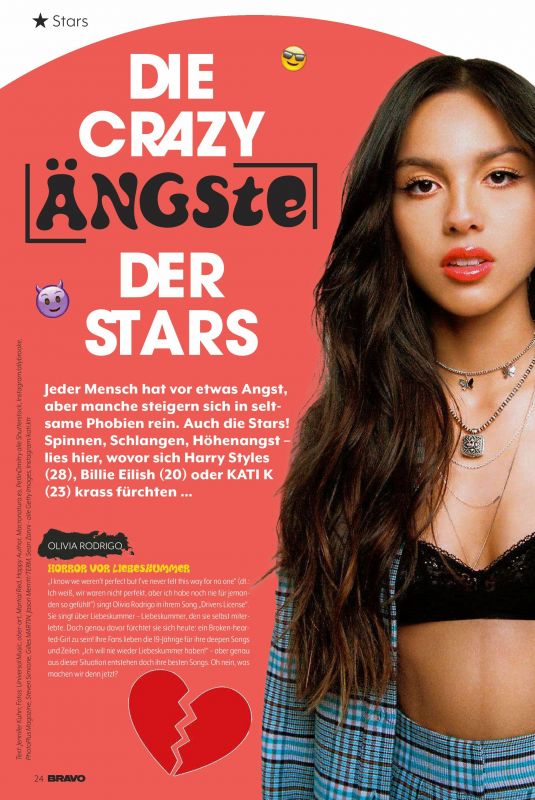 OLIVIA RODRIGO for Bravo magazine, Germany December 2022