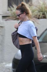 OLIVIA WILDE Heading to a Gym in Studio City 12/07/2022