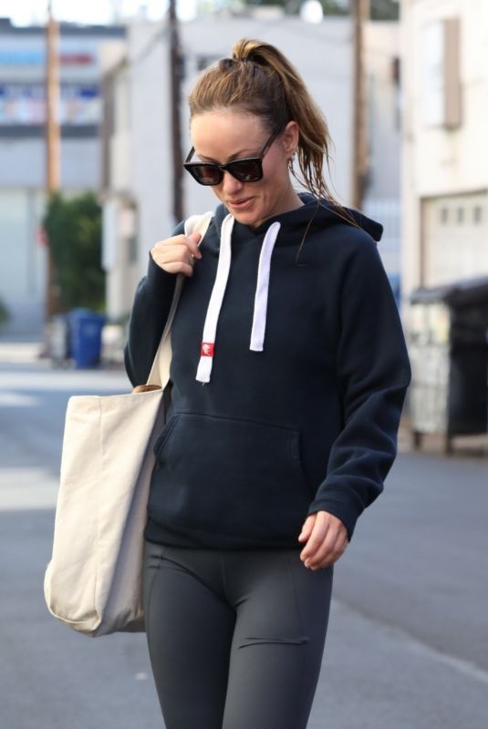 OLIVIA WILDE Heading to a Gym in Studio City 12/14/2022