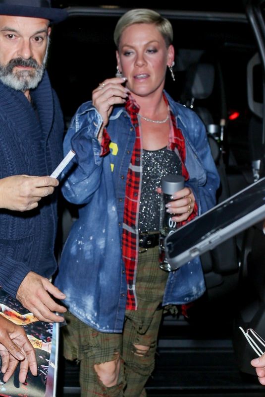 PINK Arrives at Hanukkah Sessions Benefit Concert at Largo at the Coronet in Los Angeles 12/05/2022