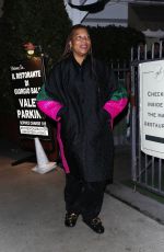 QUEEN LATIFAH and EBONI NICHOLS Leaves Giorgio Baldi on Christmas Eve in Santa Monica 12/24/2022
