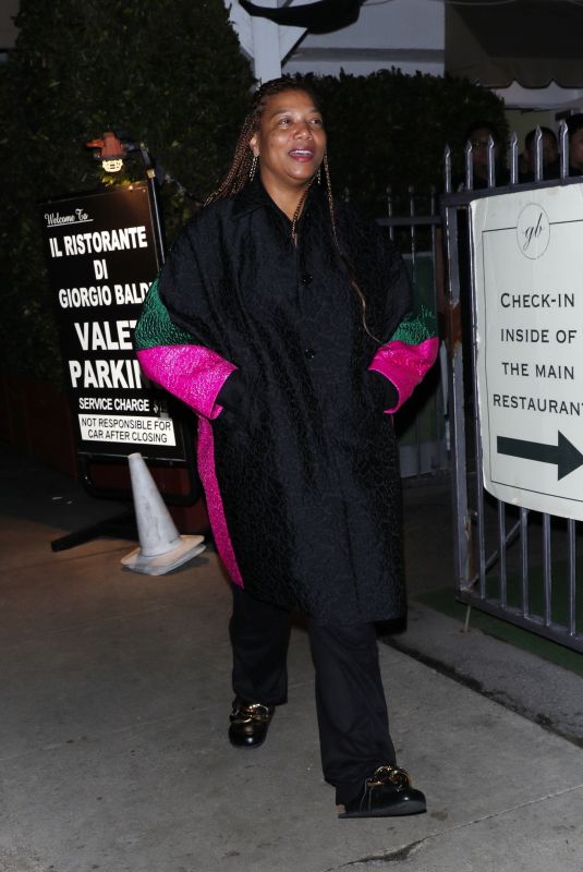 QUEEN LATIFAH and EBONI NICHOLS Leaves Giorgio Baldi on Christmas Eve in Santa Monica 12/24/2022