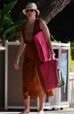 RHE DURHAM in Swimsuit at a Beach in Barbados 12/23/2022