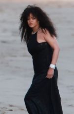 RIHANNA at a Chanel Photoshoot on Malibu Beach 12/16/2022