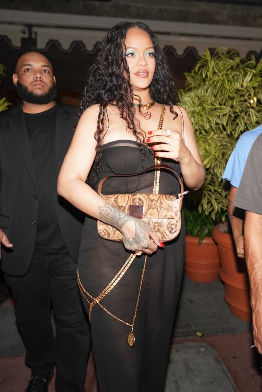 RIHANNA Out for Dinner at Carbone in Miami 12/03/2022
