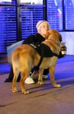 SELMA BLAIR Leaves Alfred Coffee with Her Service Dog Scout 12/29/2022