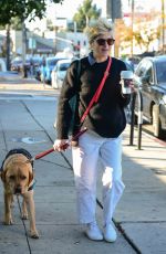 SELMA BLAIR Out for Coffee with Her Service Dog at Alfred Coffee in Studio City 12/14/2022