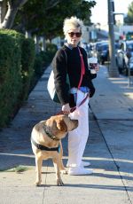 SELMA BLAIR Out for Coffee with Her Service Dog at Alfred Coffee in Studio City 12/14/2022