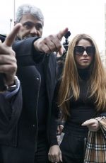 SHAKIRA Arrives at a Court of First Instance and Family in Barcelona 12/01/2022