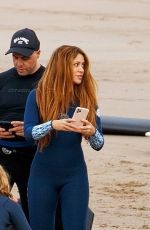 SHAKIRA Out Surfing with a Surf Coach in Cantabria 11/29/2022