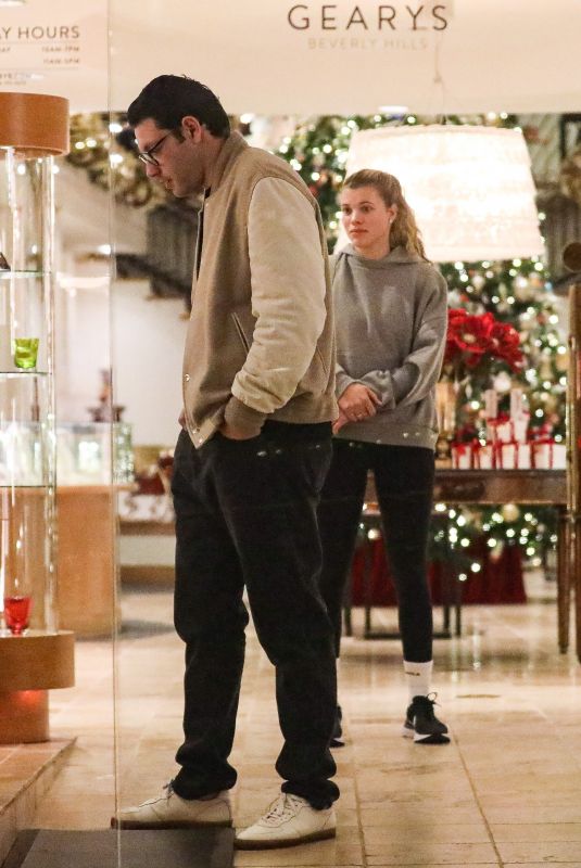 SOFIA RICHIE and Elliot Grange on Christmas Shopping at Geary