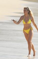 TALLIA STORM in a Yellow Bikini at Sandy Lane Hotel