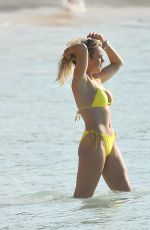 TALLIA STORM in a Yellow Bikini at Sandy Lane Hotel