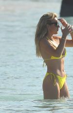 TALLIA STORM in a Yellow Bikini at Sandy Lane Hotel
