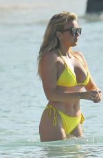 TALLIA STORM in a Yellow Bikini at Sandy Lane Hotel