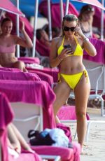 TALLIA STORM in a Yellow Bikini at Sandy Lane Hotel