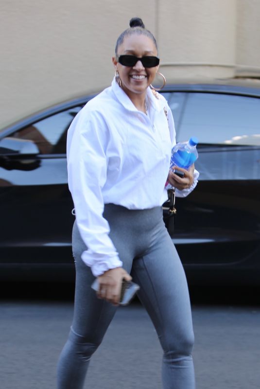 TIA MOWRY Heading to a Gym in Studio City 12/07/2022