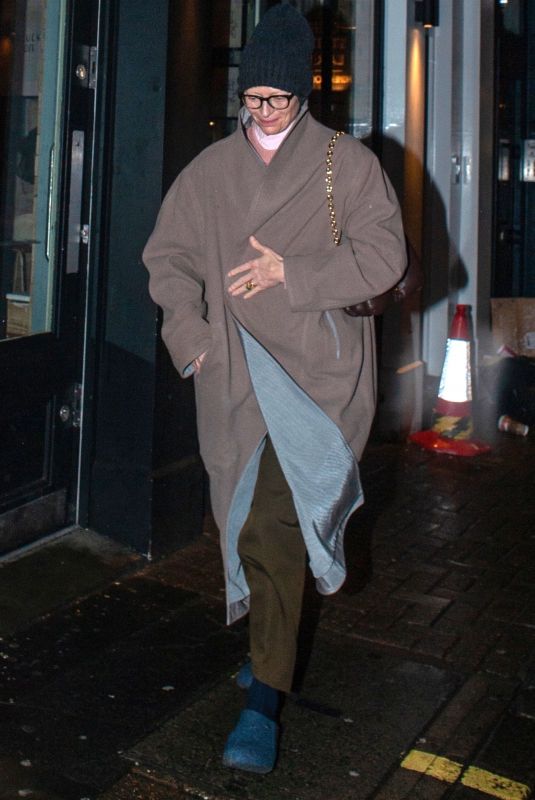 TILDA SWINTON Night Out in London 12/19/2022