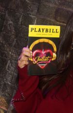 VICTORIA JUSTICE on the Backstage of New Musical & Juliet on Broadway in New York 12/06/2022