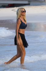 VICTORIA SILVESTEDT Out at a Beach in St. Barts 12/20/2022