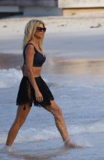 VICTORIA SILVESTEDT Out at a Beach in St. Barts 12/20/2022