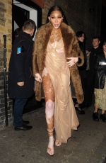 WINNIE HARLOW Leaves Fashion Awards Afterparty in London 12/05/2022
