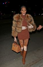 WINNIE HARLOW Leaves Revolve Winterland Holiday Event in Los Angeles 12/08/2022
