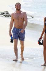 ZARA MCDERMOTT in Swimsuit at a Beach in Barbados 12/18/2022
