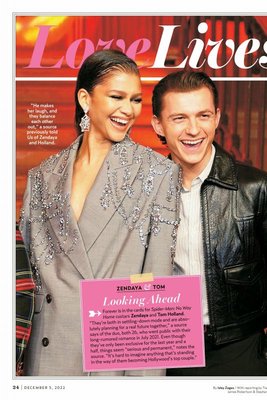 ZENDAYA in Us Weekly, December 2022