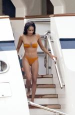 ZOE KRAVITZ and Channing Tatum at a Yacht on Holiday in Italy 08/18/2022