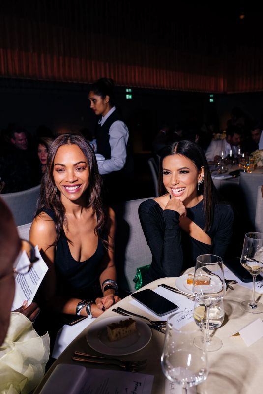 ZOE SADLANA and EVA LONGORIA at British Vogue’s Forces for Change Dinner, December 2022