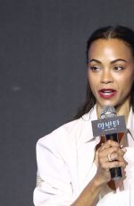 ZOE SALDANA at Avatar: The Way of the Water Press Conference in Seoul 12/09/2022