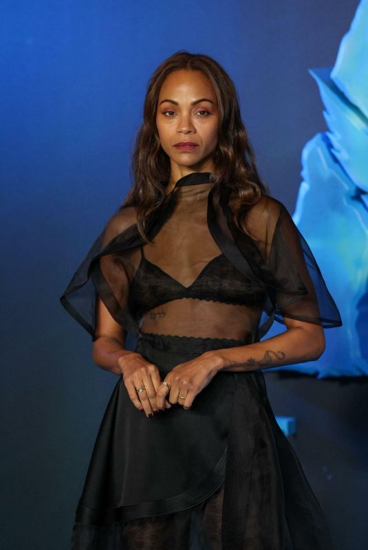 ZOE SALDANA at Avatar: The Way of Water Photocall at Corinthia Hotel in London 12/04/2022