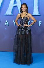 ZOE SALDANA at Avatar: The Way of Water Premiere in London 12/06/2022