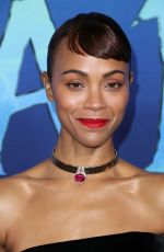 ZOE SALDANA at Avatar: The Way of Water Premiere in Los Angeles 12/12/2022