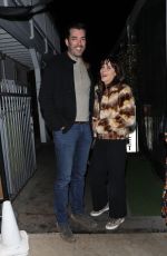 ZOOEY DESCHANEL and Jonathan Scott Out for Dinner in Los Angeles 12/22/2022