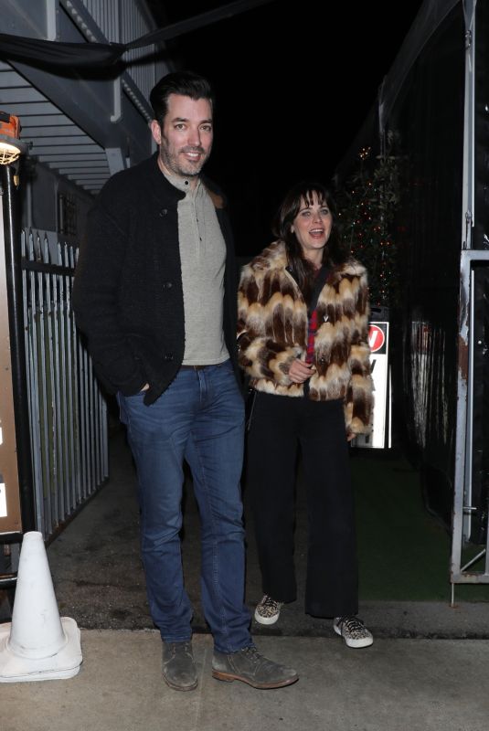 ZOOEY DESCHANEL and Jonathan Scott Out for Dinner in Los Angeles 12/22/2022