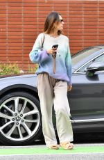 ALESSANDRA AMBROSIO Arrives at a Nail Salon in Santa Monica 01/07/2023