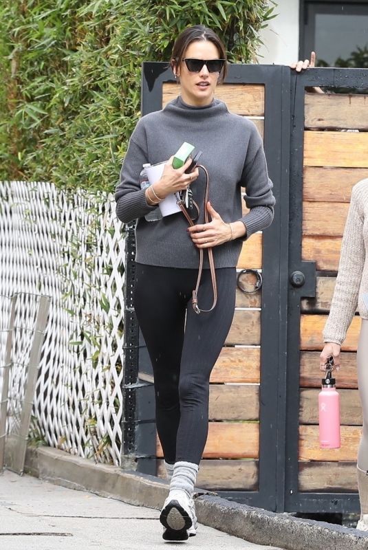 ALESSANDRA AMBROSIO Heading to Workout in West Hollywood 01/10/2023