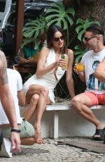 ALESSANDRA AMBROSIO Out for Drinks with Friends in Rio De Janeiro 01/24/2023