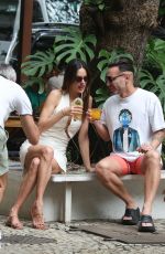 ALESSANDRA AMBROSIO Out for Drinks with Friends in Rio De Janeiro 01/24/2023