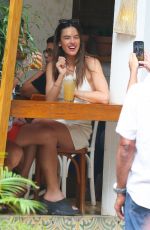 ALESSANDRA AMBROSIO Out for Drinks with Friends in Rio De Janeiro 01/24/2023