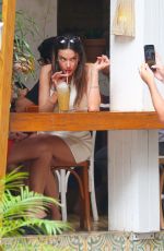 ALESSANDRA AMBROSIO Out for Drinks with Friends in Rio De Janeiro 01/24/2023