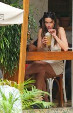 ALESSANDRA AMBROSIO Out for Drinks with Friends in Rio De Janeiro 01/24/2023